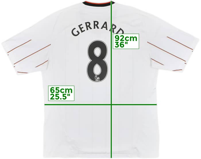 2010-11 Liverpool Away Shirt Gerrard #8 - 6/10 - (XXL)