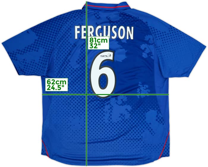 2002-03 Rangers Home Shirt Ferguson #6 - 6/10 - (XXL)
