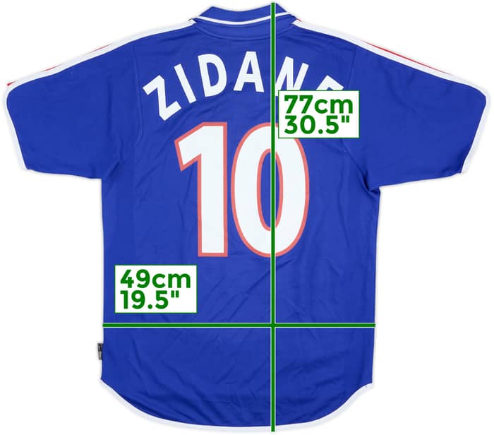 2000-02 France Home Shirt Zidane #10 - 9/10 - (S)