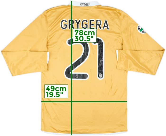 2008-09 Juventus Match Issue Away L/S Shirt Grygera #21