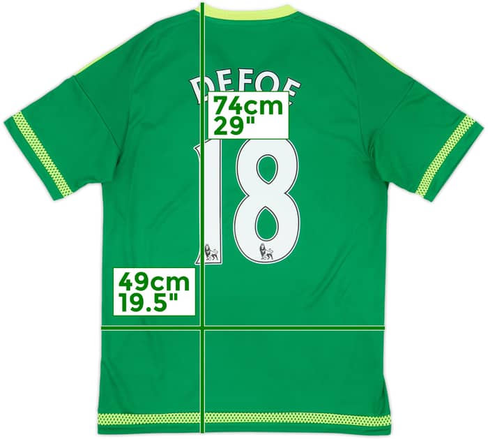 Camiseta de visitante del Sunderland 2015-16 Defoe #18 - 5/10 - (M)