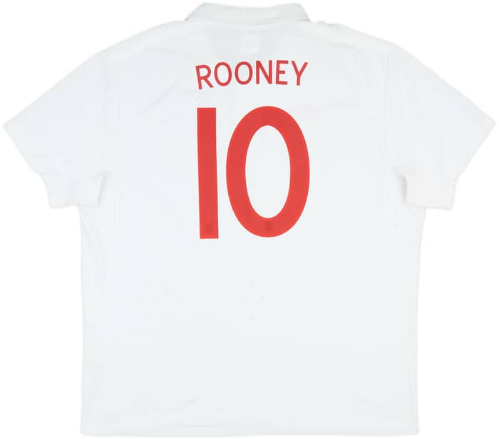 2009-10 England Home Shirt Rooney #10 - 8/10 - (3XL)
