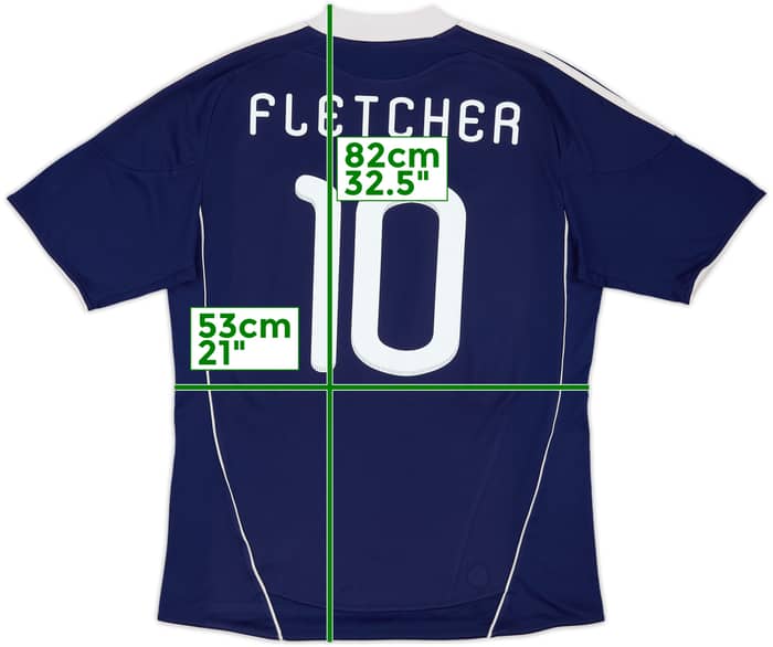 2010-11 Scotland Home Shirt Fletcher #10 - 7/10 - (L)