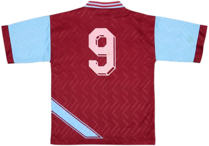 1993-95 West Ham Home Shirt #9 - 8/10 - (L.Boys)