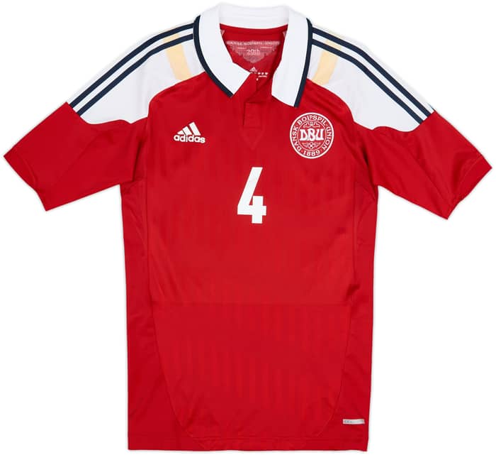 Camiseta TechFit de local versión jugador de Dinamarca 2012-13 Agger #4 - 6/10 - (L)