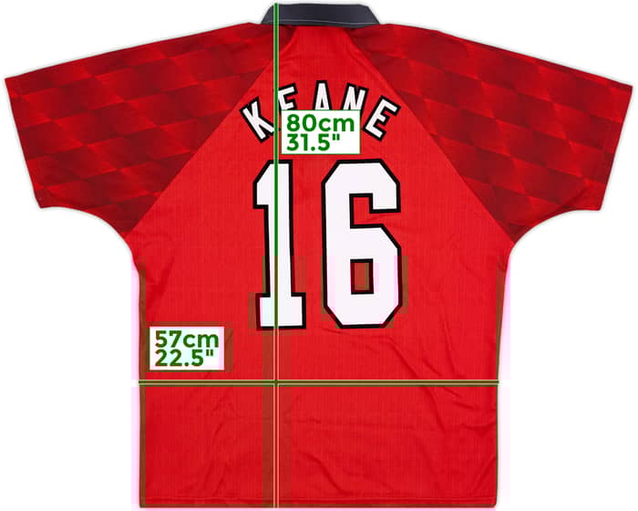 1996-98 Manchester United Home Shirt Keane #16 - 10/10 - (L)