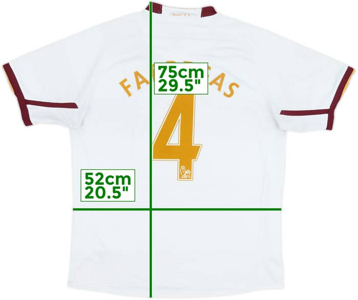 2007-08 Arsenal Away Shirt Fabregas #4 - 6/10 - (M)