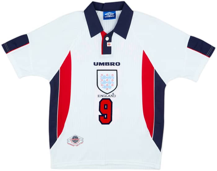 1997-99 England Home Shirt Shearer #9 - 7/10 - (Y)