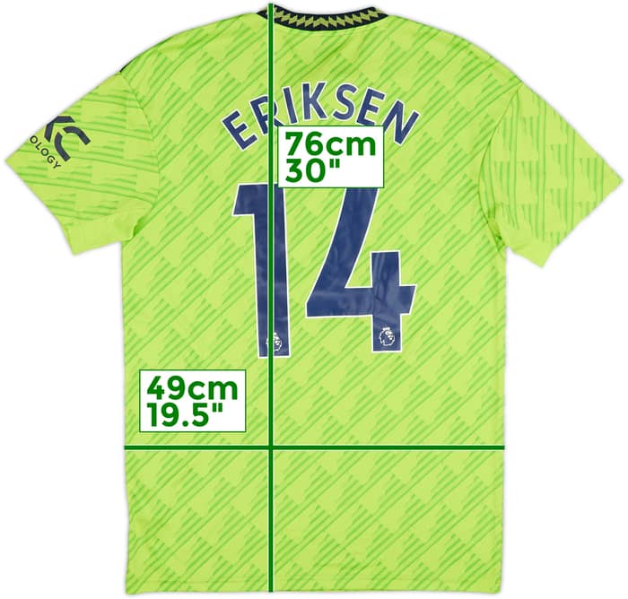 2022-23 Manchester United Third Shirt Eriksen #14 - 8/10 - (M)