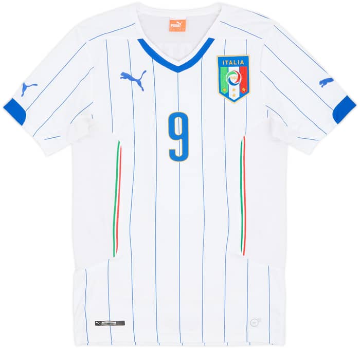 2014-15 Italy Away Shirt Balotelli #9 - 9/10 - (S)