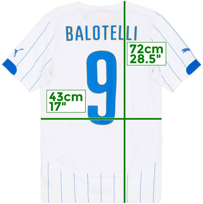 2014-15 Italy Away Shirt Balotelli #9 - 9/10 - (S)