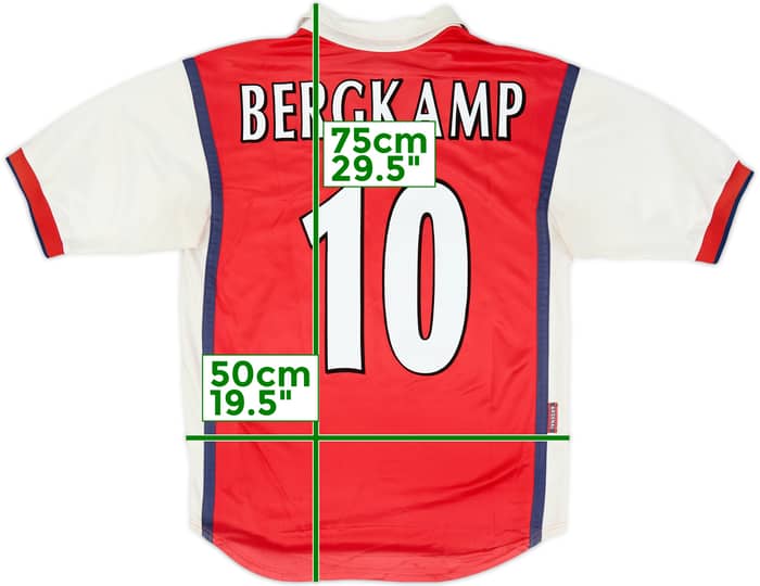 1998-99 Arsenal Home Shirt Bergkamp #10 - 6/10 - (S)