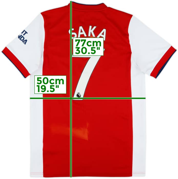 2021-22 Arsenal Home Shirt Saka #7 - 5/10 - (M)
