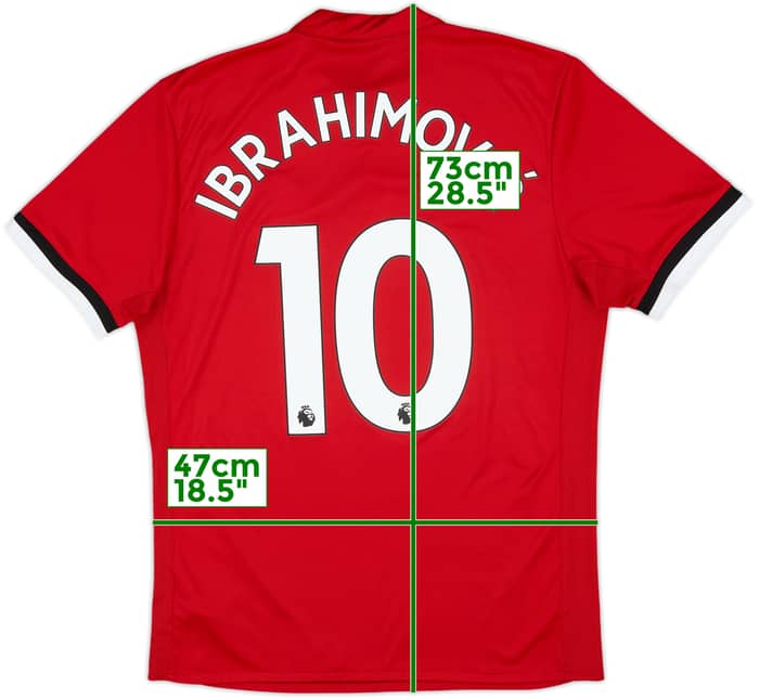 2017-18 Manchester United Home Shirt Ibrahimovic #10 - 6/10 - (M)