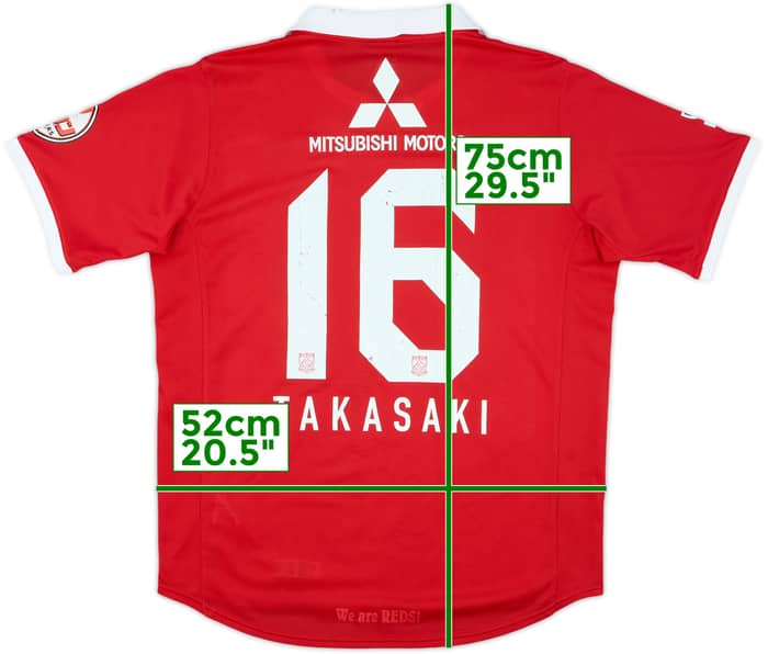 2010 Urawa Red Diamonds Home Shirt Takasaki #16 - 4/10 - (M)