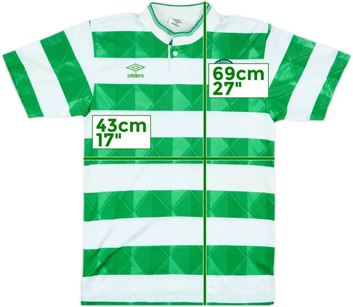 1987-89 Umbro (Celtic) Template Home Shirt #16 - 5/10 - (M)