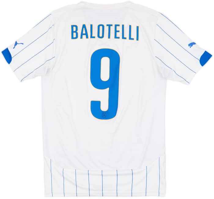2014-15 Italy Away Shirt Balotelli #9 - 7/10 - (S)