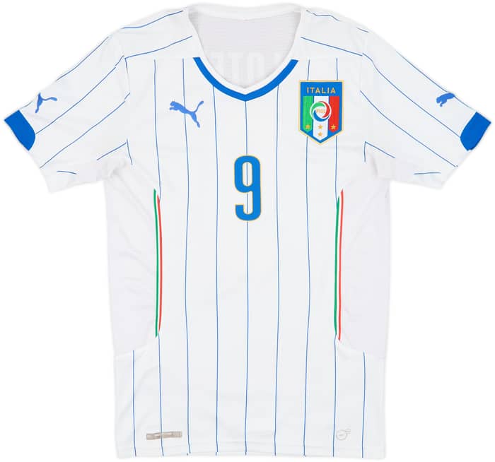 2014-15 Italy Away Shirt Balotelli #9 - 7/10 - (S)