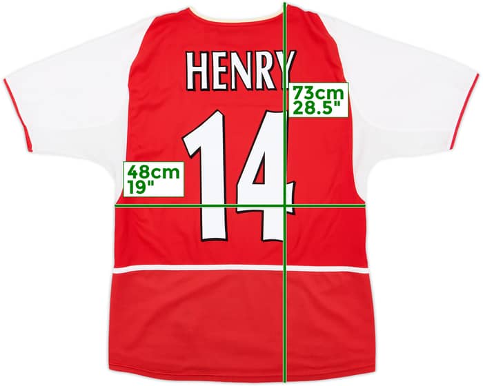 2002-04 Arsenal Home Shirt Henry #14 - 6/10 - (S)