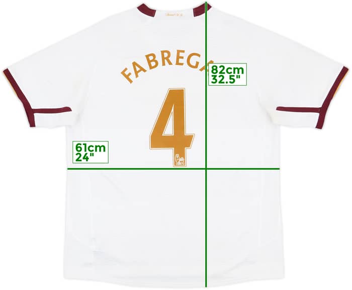 2007-08 Arsenal Away Shirt Fabregas #4 - 9/10 - (XL)