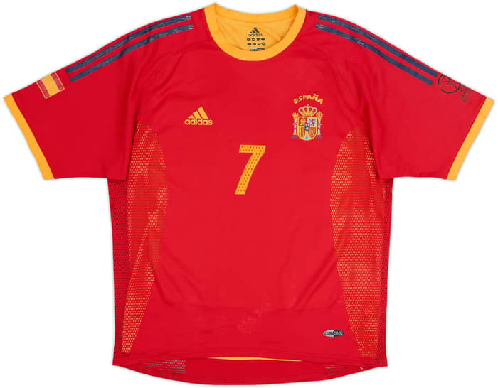 2002-04 Spain Player Issue Home Shirt Raul #7 - 6/10 - (L)