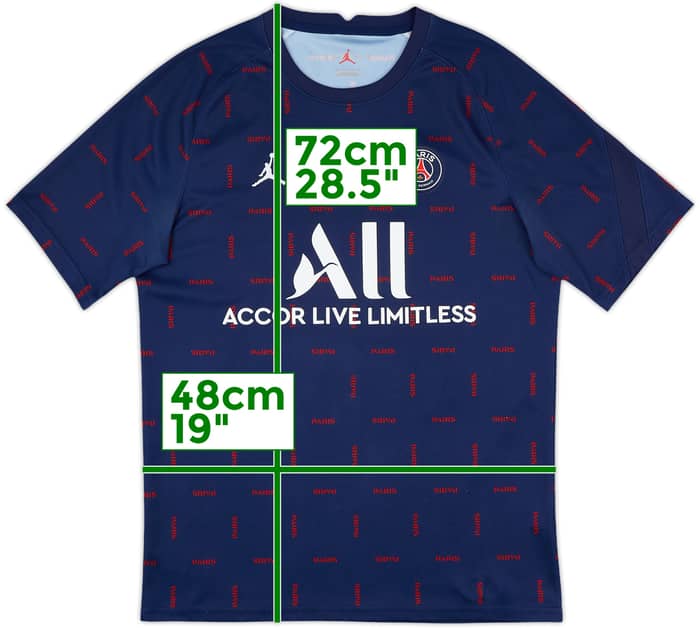 2021-22 Paris Saint-Germain Nike Jordan Training Shirt - 7/10 - (M)