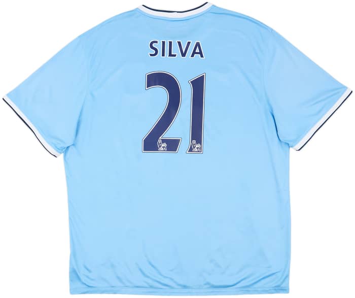 2013-14 Manchester City Home Shirt Silva #21 - 7/10 - (3XL)