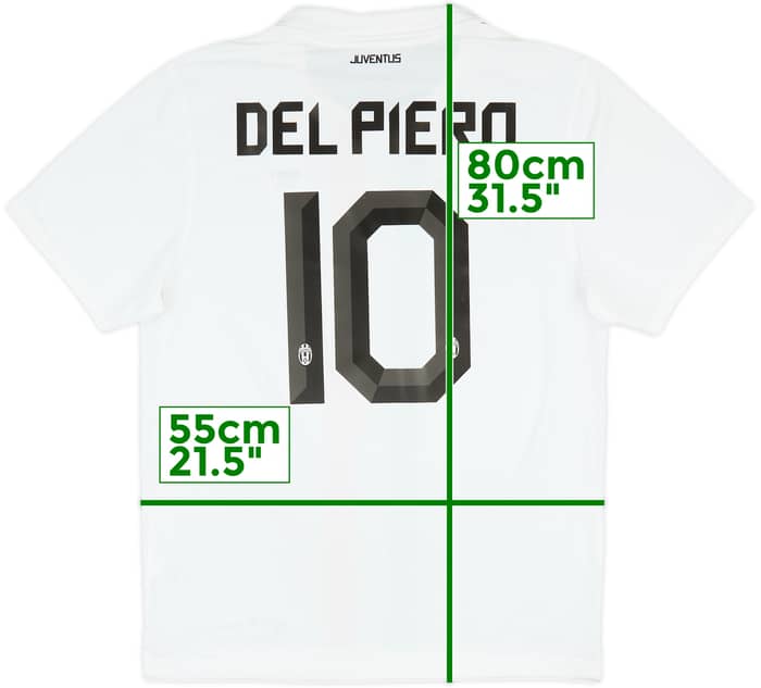 2010-12 Juventus Away Shirt Del Piero #10 - 9/10 - (L)