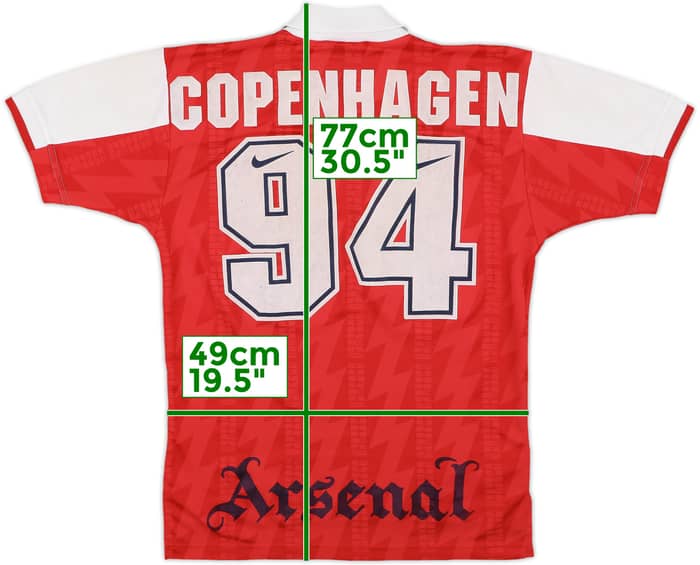 1994-96 Arsenal Home Shirt FC Copenhagen #94 - 8/10 - (S)