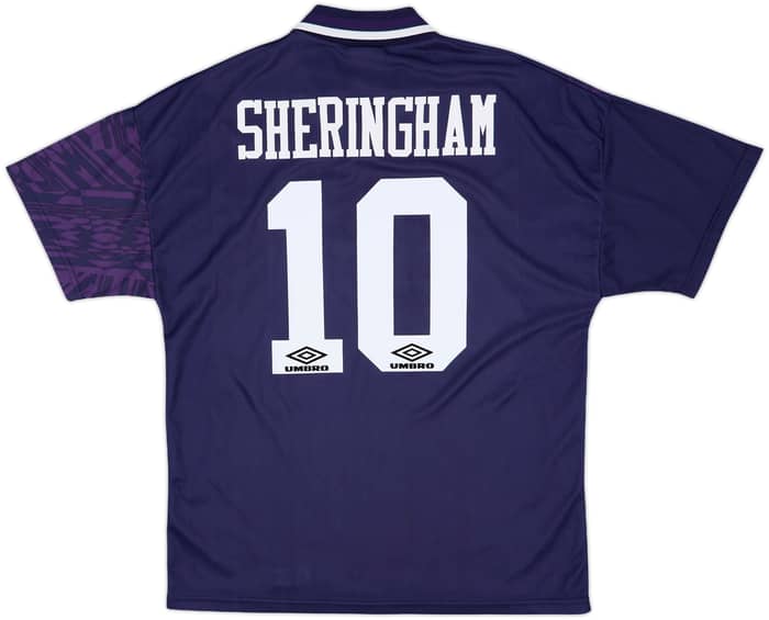 1994-95 Tottenham Away Shirt Sheringham #10 - 9/10 - (L)