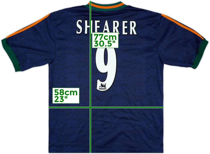 1997-98 Newcastle Away Shirt Shearer #9 - 9/10 - (L)