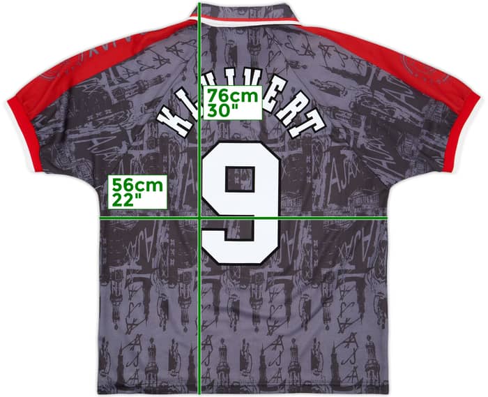 1996-97 Ajax Away Shirt Kluivert #9 - 8/10 - (L)
