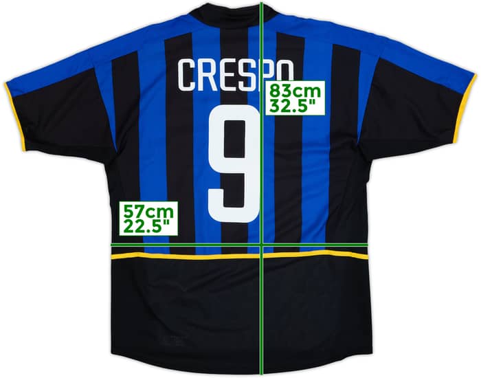 2002-03 Inter Milan Home Shirt Crespo #9 - 9/10 - (L)