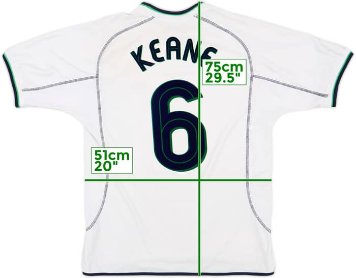 2001-02 Ireland Away Shirt Keane #6 - 8/10 - (L)