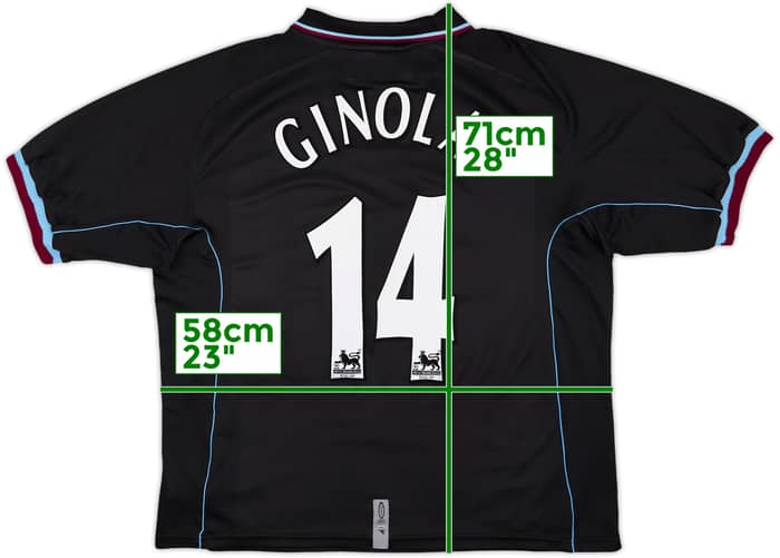 2000-01 Aston Villa Away Shirt Ginola #14 - 10/10 - (L)