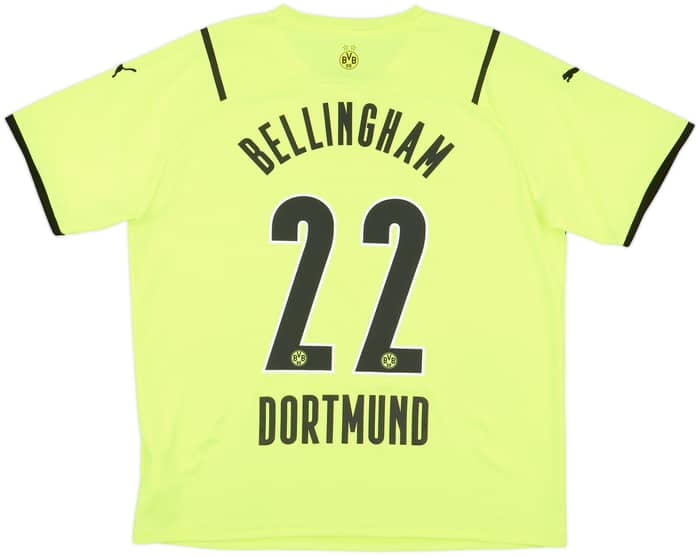 2021-22 Borussia Dortmund European Home Shirt Bellingham #22 - 7/10 - (XL)