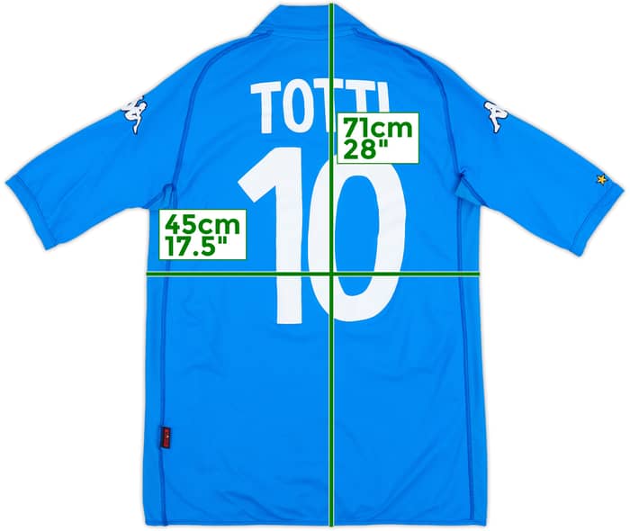 2002 Italy Home Shirt Totti #10 - 8/10 - (S)