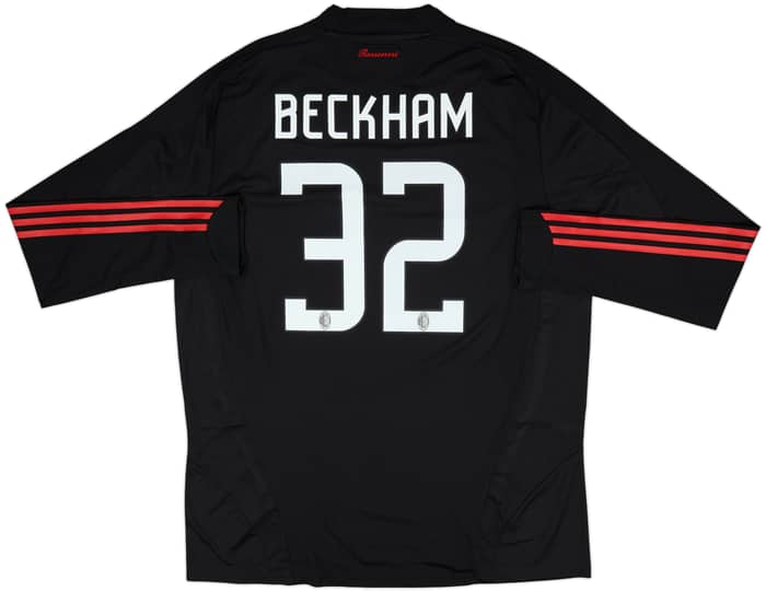 2008-09 AC Milan Player Issue Third L/S Shirt Beckham #32 - 9/10 - (XL)