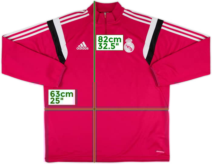 2014-15 Real Madrid adidas 1/4 Zip Drill Top - 8/10 - (XL)
