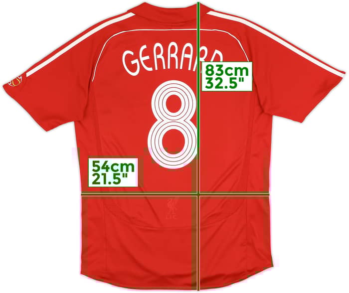 2006-08 Liverpool Home Shirt Gerrard #8 - 5/10 - (L)