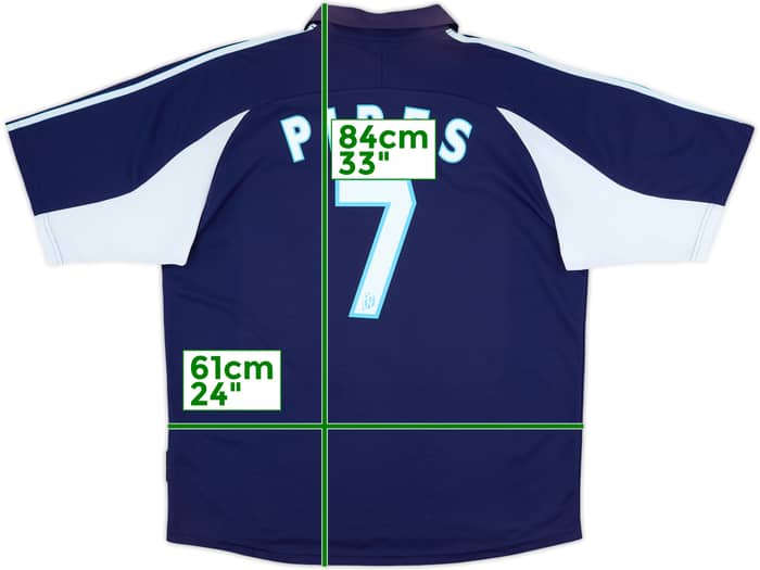 1999-00 Olympique Marseille Player Issue Away Shirt Pires #7 - 7/10 - (XL)