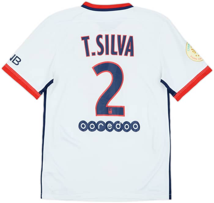 2015-16 Paris Saint-Germain Away Shirt T.Silva #2 - 4/10 - (S)