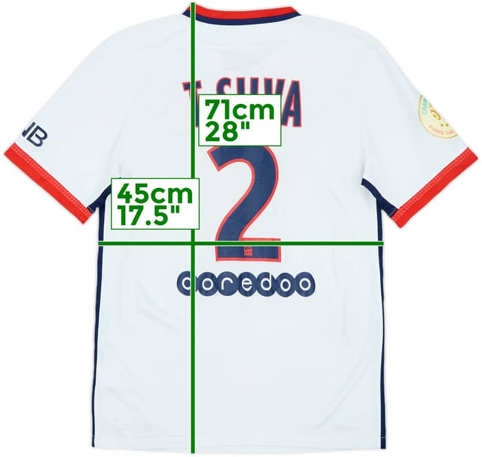 2015-16 Paris Saint-Germain Away Shirt T.Silva #2 - 4/10 - (S)
