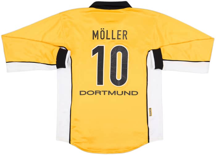 1998-00 Borussia Dortmund Home L/S Shirt Moller #10 - 7/10 - (XL.Boys)