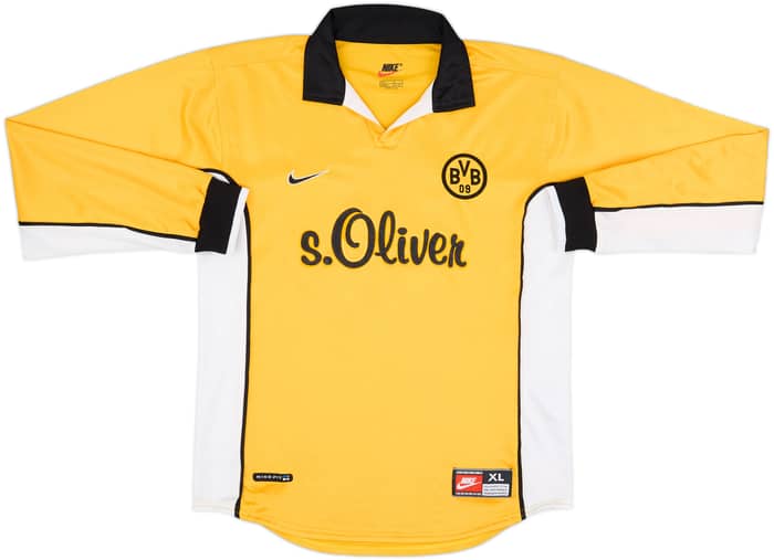 1998-00 Borussia Dortmund Home L/S Shirt Moller #10 - 7/10 - (XL.Boys)