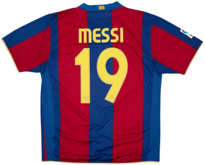 2007-08 Barcelona Home Shirt Messi #19 - 7/10 - (L)