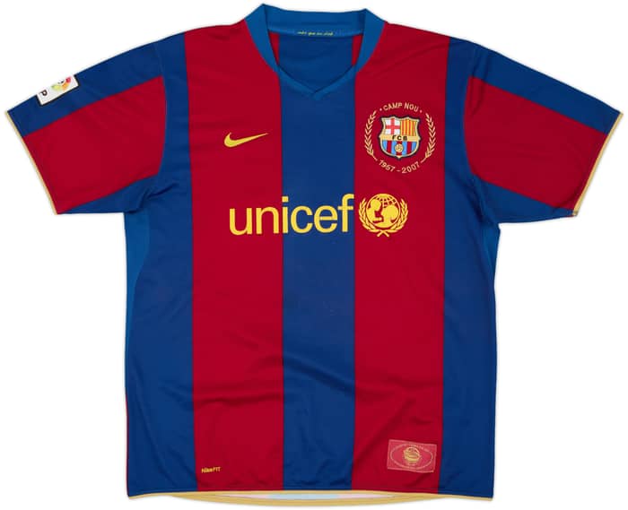 2007-08 Barcelona Home Shirt Messi #19 - 7/10 - (L)