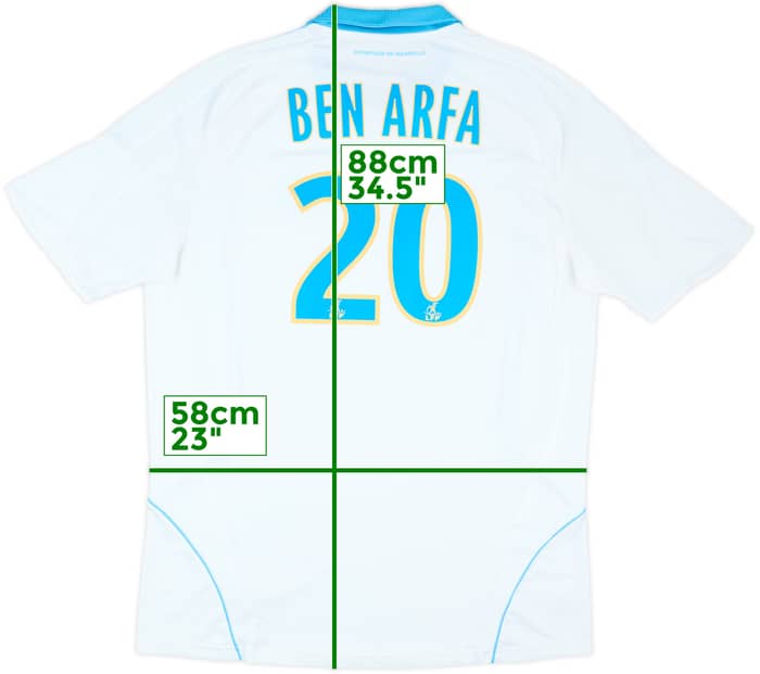 2008-09 Olympique Marseille Home Shirt Ben Arfa #20 - 7/10 - (XL)