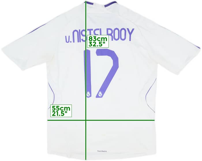2007-08 Real Madrid Home Shirt v.Nistelrooy #17 - 6/10 - (XL)