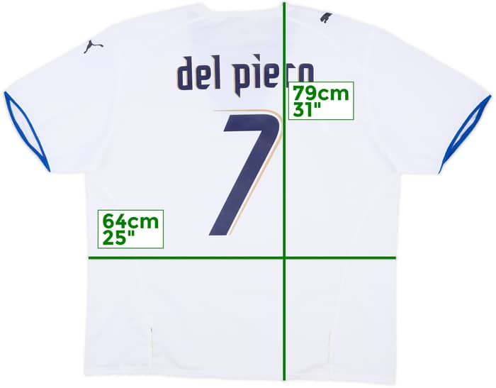 2006 Italy Away Shirt Del Piero #7 - 9/10 - (XXL)
